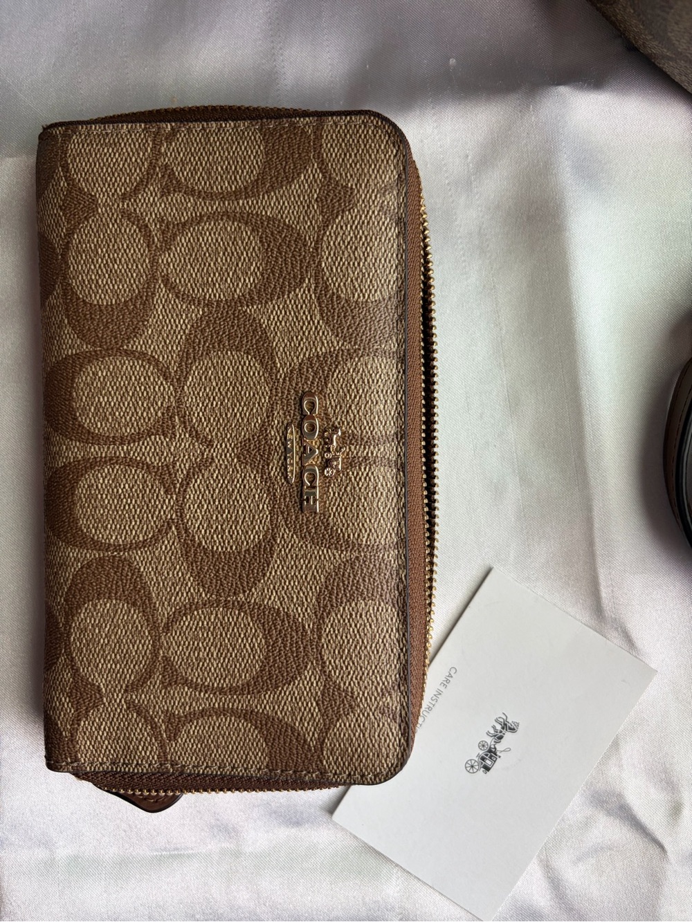 Coach Brown Signature Canvas Satchel with Matching Wallet - Picture 4 of 4